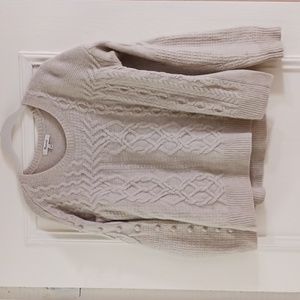 Madewell pom pom cable knit sweater size M